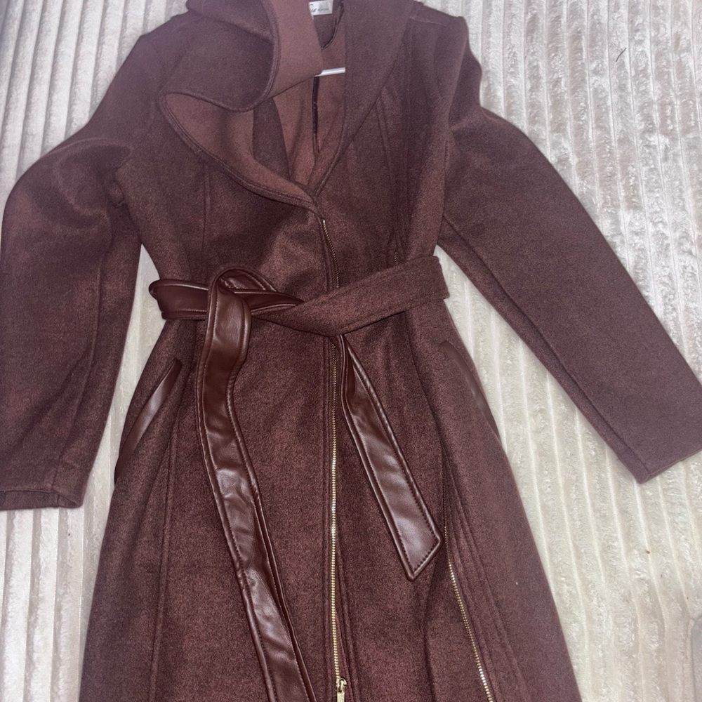 Kenneth Cole Brown Belted Coat